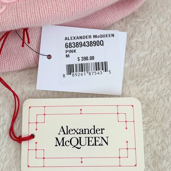 Alexander McQueen Beanie Pink Pompom Wool & Cashmere main image 4